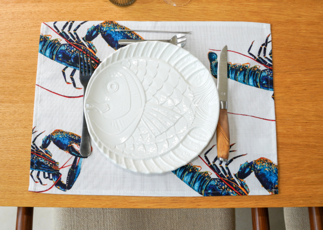 Set de table en coton enduit : Homard par la marque Varek Illustrations Varek Illustrations - Set de table en coton enduit : Homard