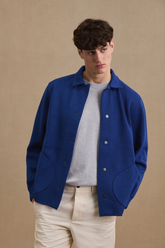 Le Minor - Coach jacket bleu électrique pour homme