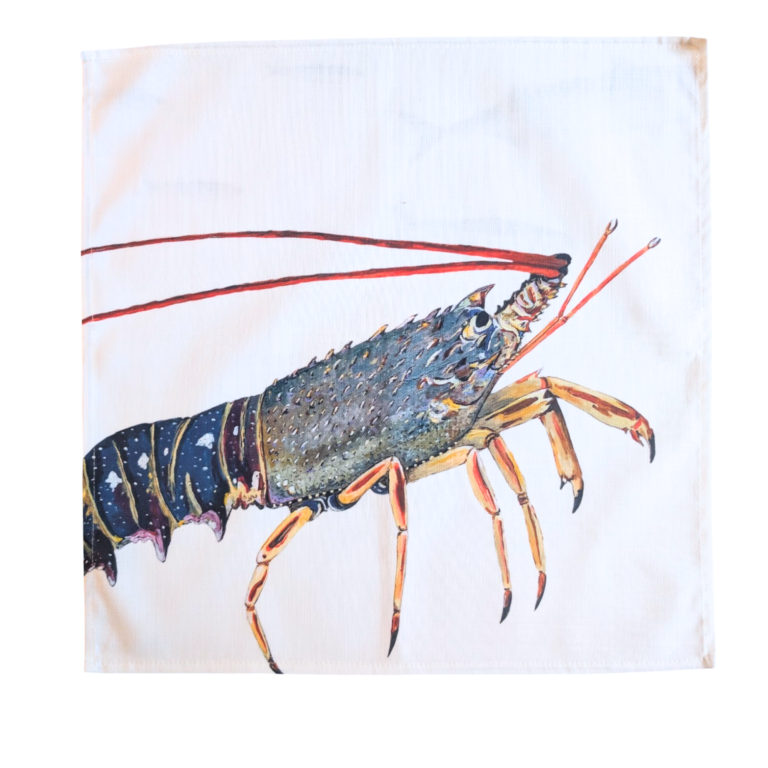 varek.illustrations - Serviette de table en coton : Langouste