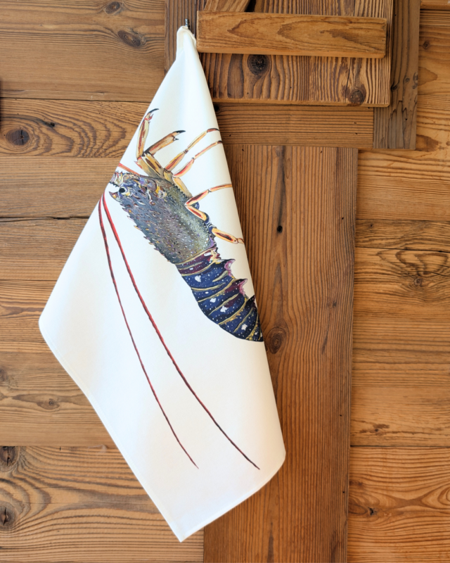 Varek Illustrations - Torchon 100% coton : La Langouste