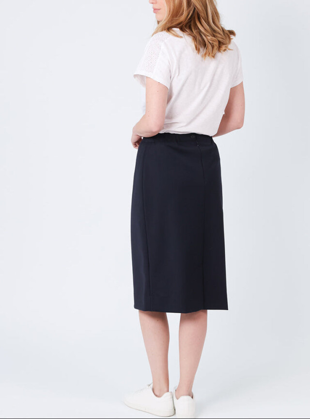 Maison-solfin - Jupe droite femme bleu marine – 54