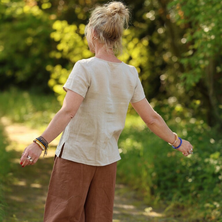 Quintessence - Blouse Emeline en lin naturel – XXL
