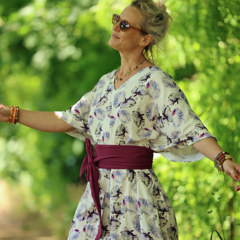 Quintessence - Ceinture Anita - Armuré de coton raisin