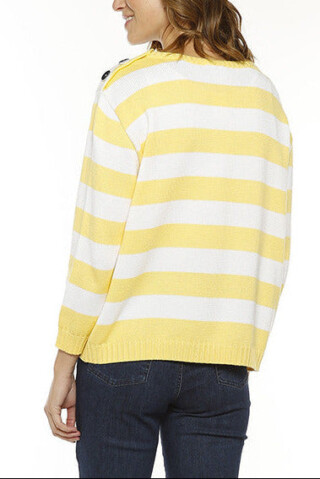 MAISON SOLFIN - Pull marinière français – JAUNE CITRON