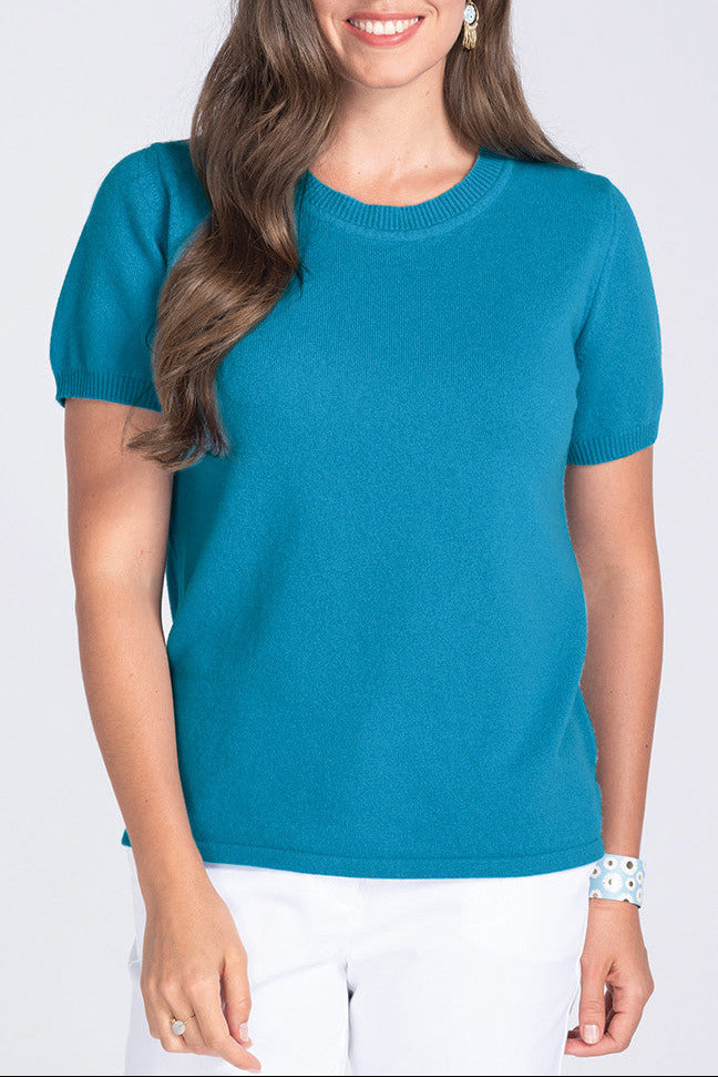 46530 Maison-solfin - Pull femme manches courtes en cachemire
