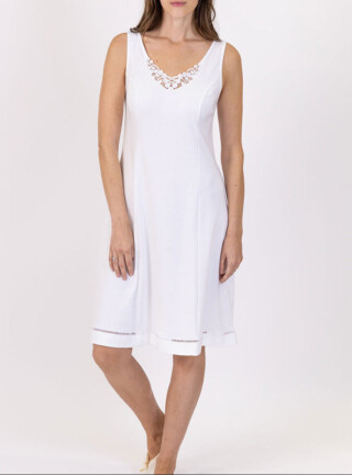 MAISON SOLFIN - Fond de robe femme en coton blanc