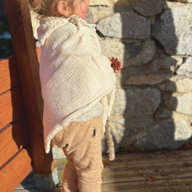 Petit Pote - Poncho bébé enfant – Taille unique / Bleu denim