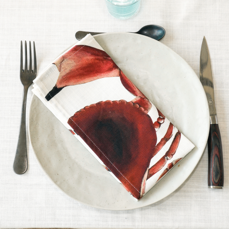 51 a6ba6d36 10bf 41ce 8b38 fd074e96c475 varek.illustrations - Serviette de table en coton : Tourteau