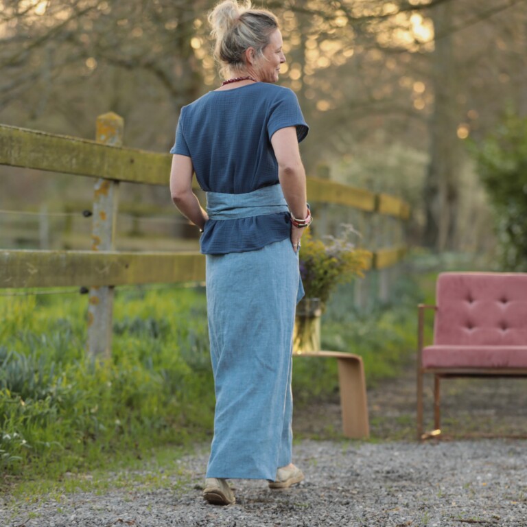 Quintessence - Ceinture Anita - lin chiné denim