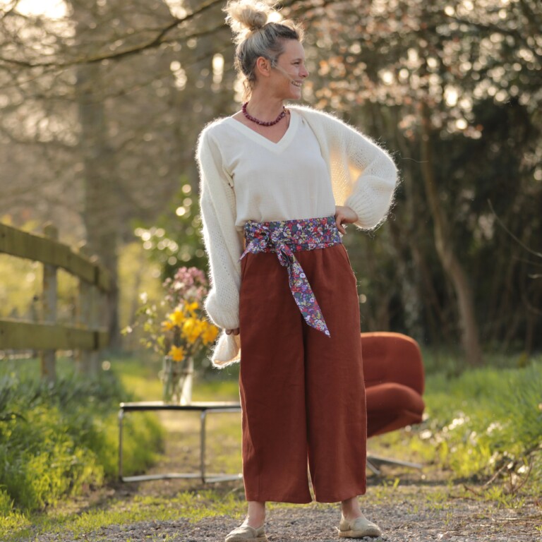 Quintessence - Pantalon Briac - lin terracotta – XXL