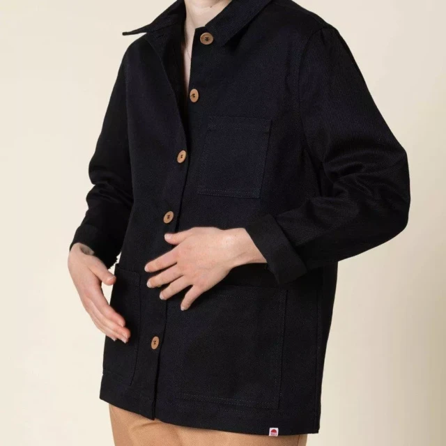 1083 - VESTE DE TRAVAIL DROITE 603 coton bio superdenim noir femme