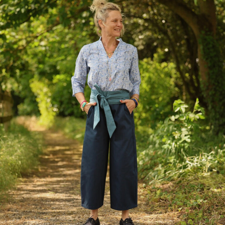 Quintessence - Pantalon Briac - sergé de coton bleu marine – XXL