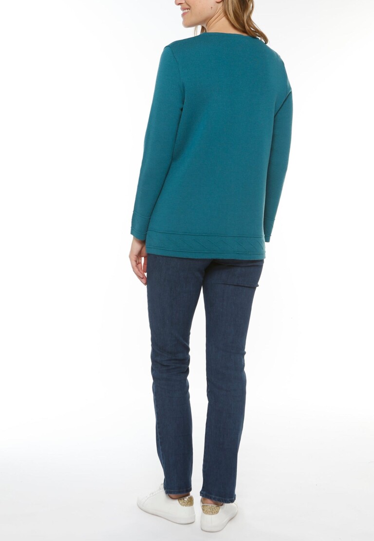 Maison-solfin - Veste longue en laine - VERT AUTOMNE – 40
