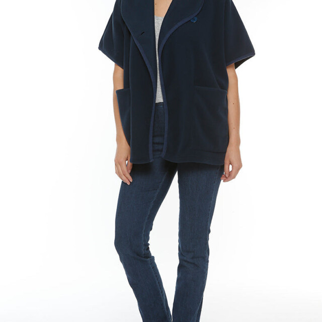 Maison-solfin - Cape femme bleu marine fabriquée en France – 5