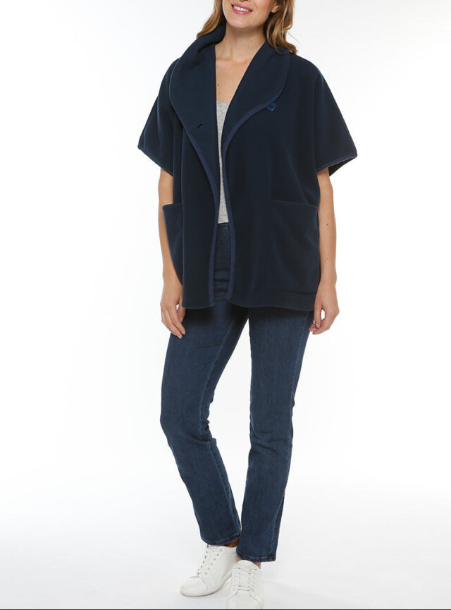 Maison-solfin - Cape femme bleu marine fabriquée en France – 5