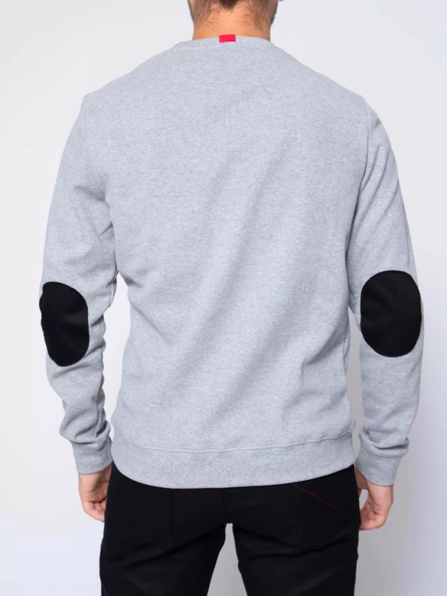 1083 - SWEAT AJUSTE 751 LA GENTLE FACTORY coton recycle gris chine Homme