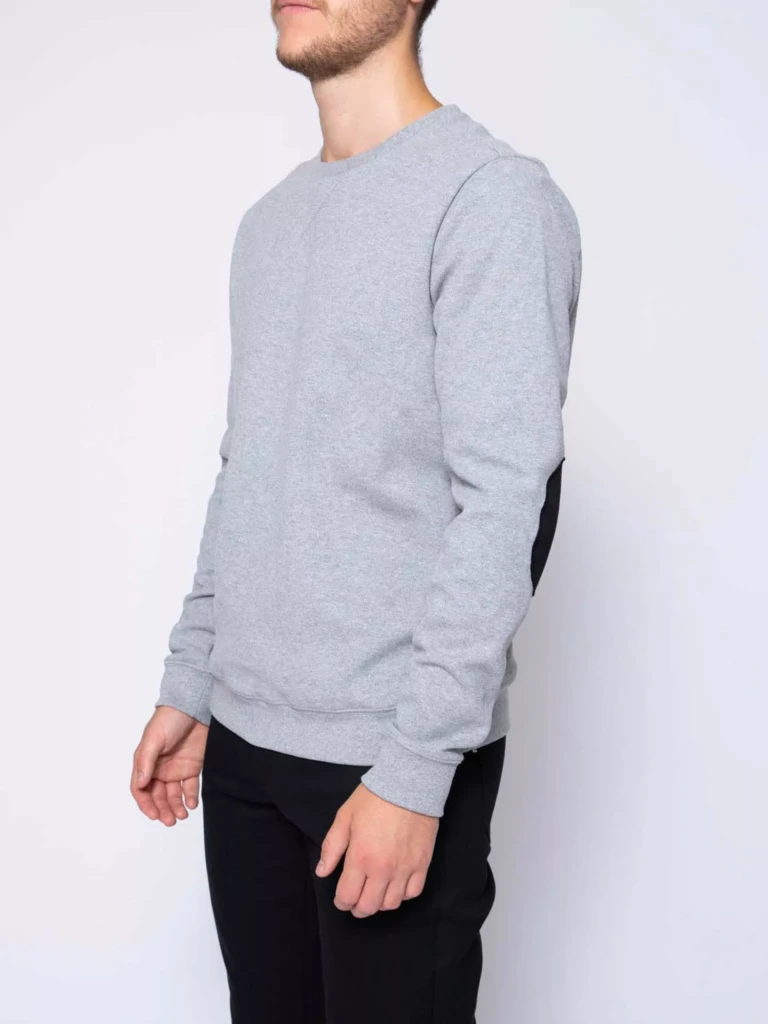 1083 - SWEAT AJUSTE 751 LA GENTLE FACTORY coton recycle gris chine Homme