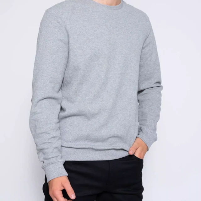 1083 - SWEAT AJUSTE 751 LA GENTLE FACTORY coton recycle gris chine Homme