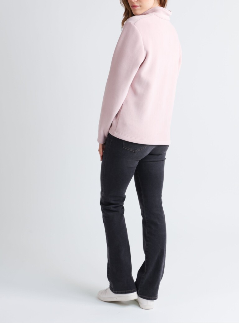 Maison Solfin - Veste zippée femme rose poudre – 5