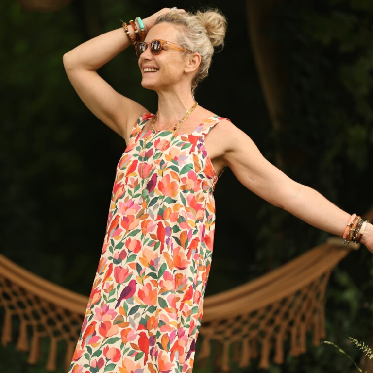 Quintessence - Robe Sybille — Coton lavé jardin secret – L