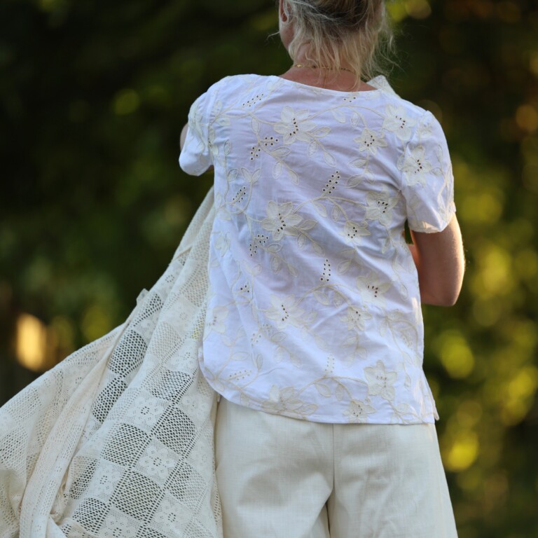 Meta SS25 - Calixte - Coton crocheté ivoire – Taille unique