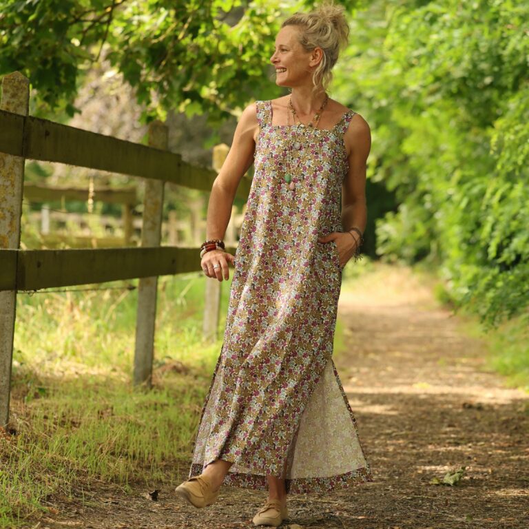 Quintessence - Robe Sybille — Coton lavé Jardin de Joséphine – XXL