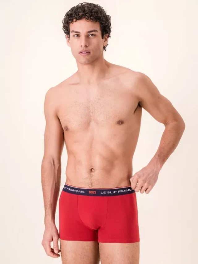 BOXER 890 LE SLIP FRANCAIS rouge Homme par la marque 1083 1083 - BOXER 890 LE SLIP FRANCAIS rouge Homme