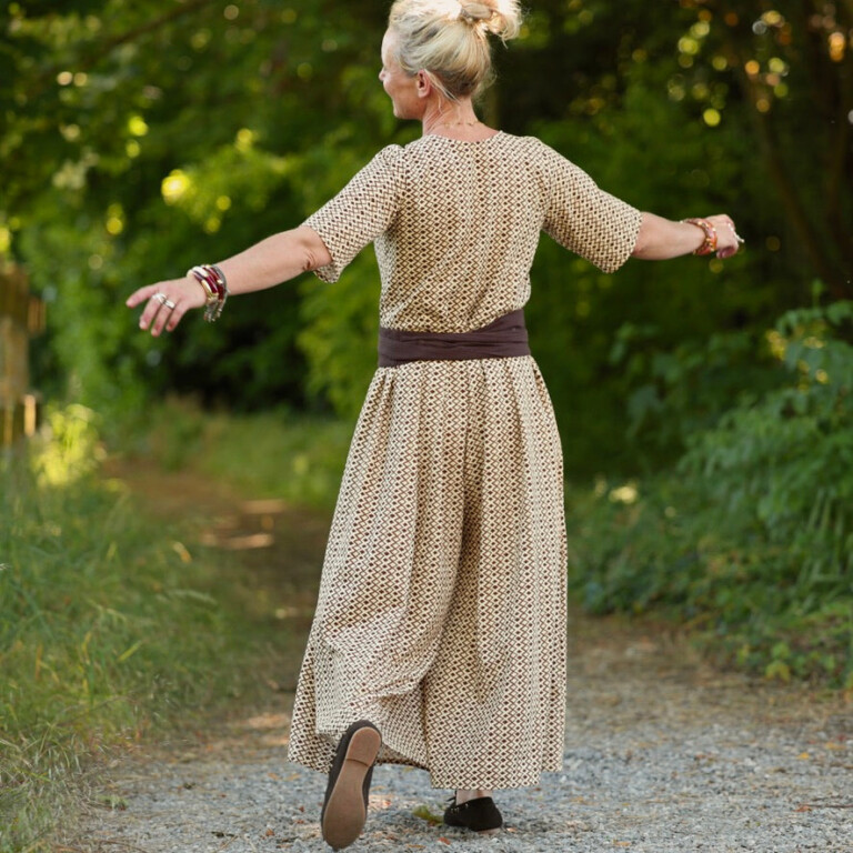 Quintessence - Ceinture Anita -double gaze de coton chocolat