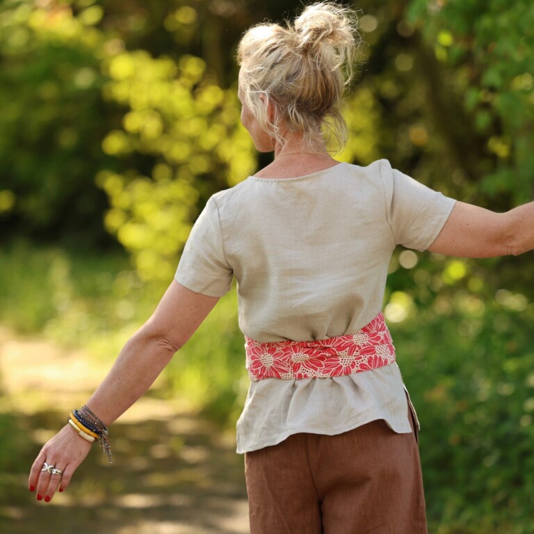 Quintessence - Blouse Emeline en lin naturel – XXL