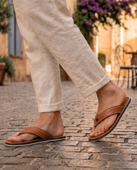 Couleur Tong - Tong Cuir Tannage Végétal CINTO – 46-47