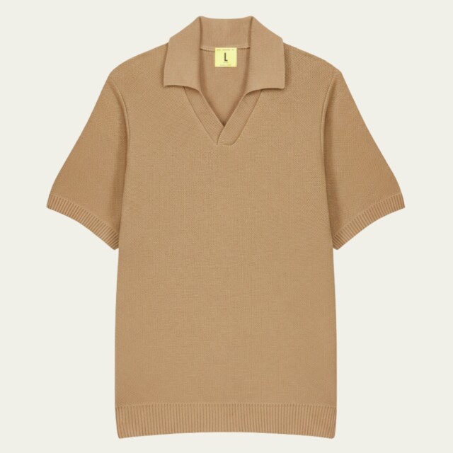 Nitto Knitwear - Agop Polo - Camel – M