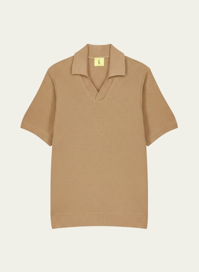Nitto Knitwear - Agop Polo - Camel – M