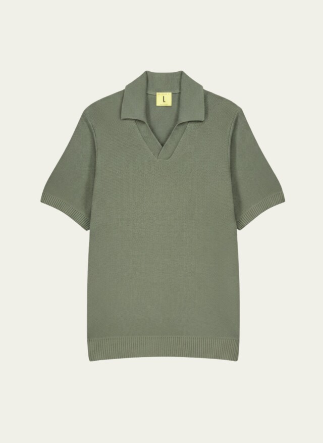 Nitto Knitwear - Agop Polo - Vert Militaire – XL