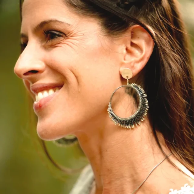valdyria.com - Boucles D’oreilles Pendantes Artemesia Lunaris