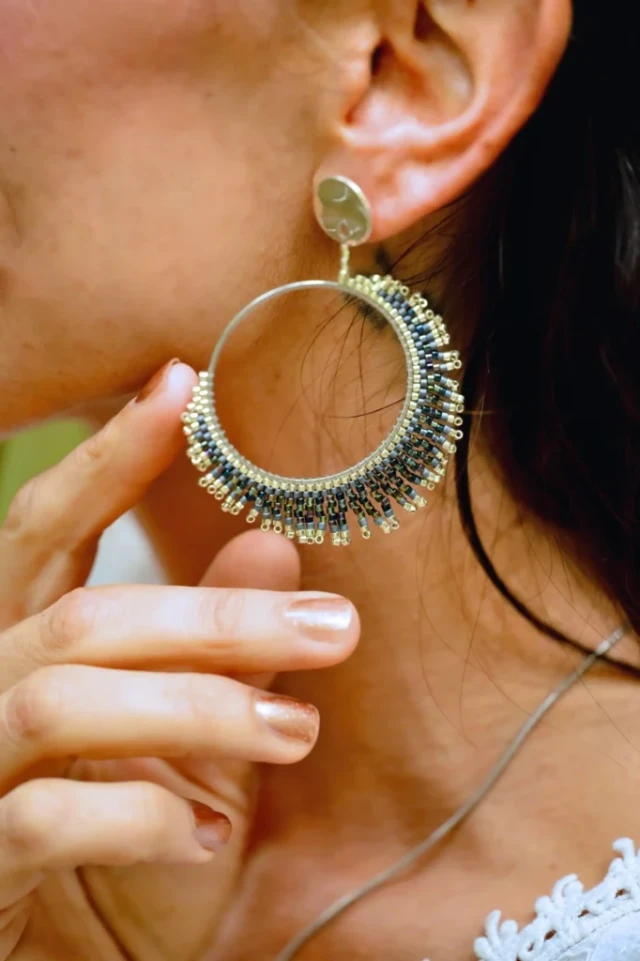 Boucles D’oreilles Pendantes Artemesia Lunaris par la marque Valdyria Valdyria - Boucles D’oreilles Pendantes Artemesia Lunaris