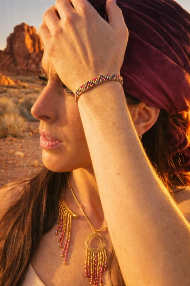 Valdyria - Bracelet Fin Amaziga Rubra