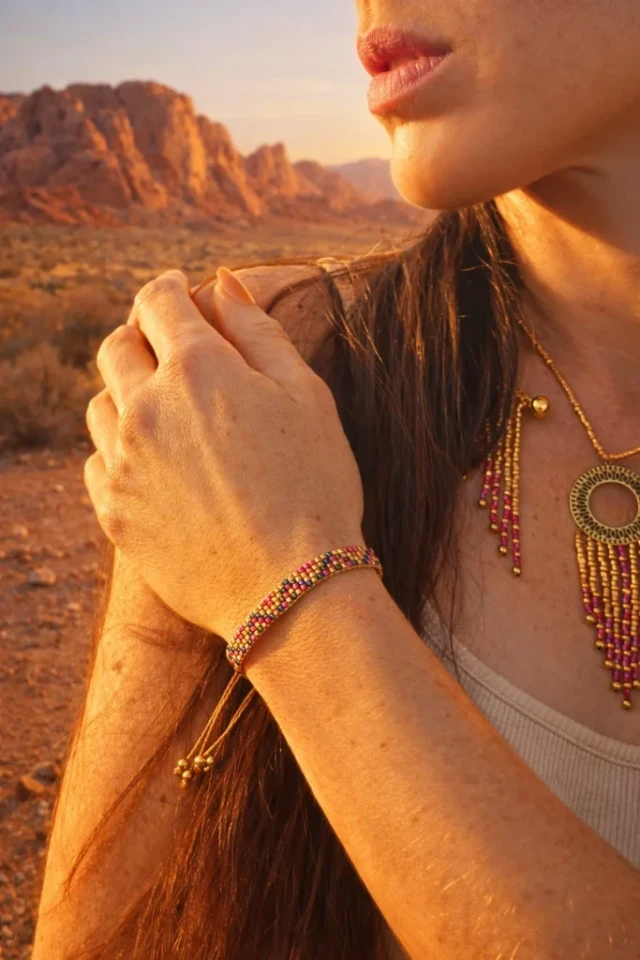Valdyria - Bracelet Fin Amaziga Rubra