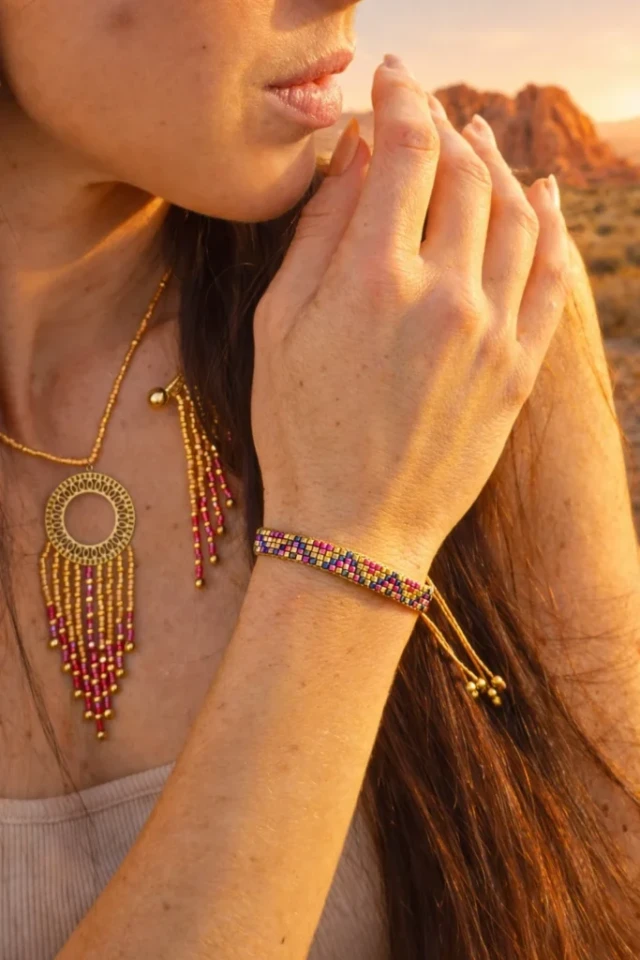 Valdyria - Bracelet Fin Amaziga Rubra