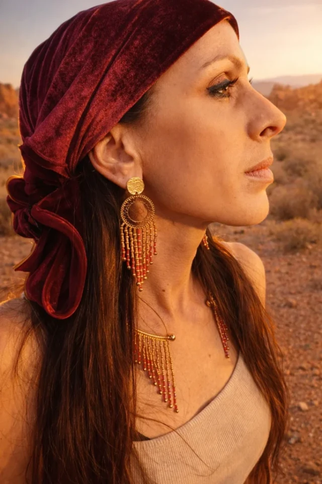 Valdyria - Grandes Boucles d’Oreilles Amaziga Rubra