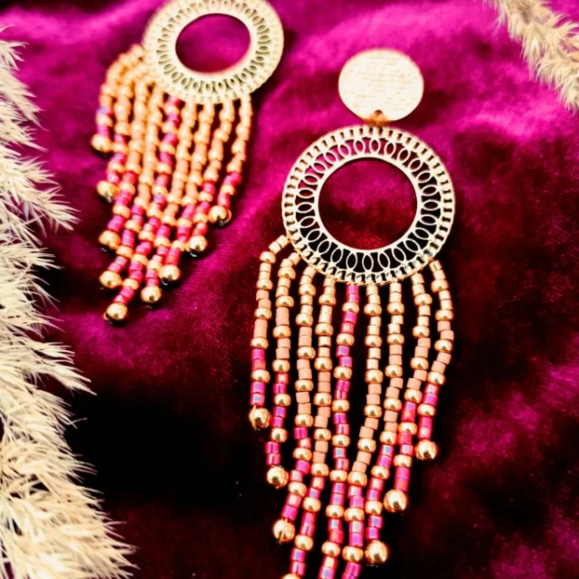 Valdyria - Grandes Boucles d’Oreilles Amaziga Rubra