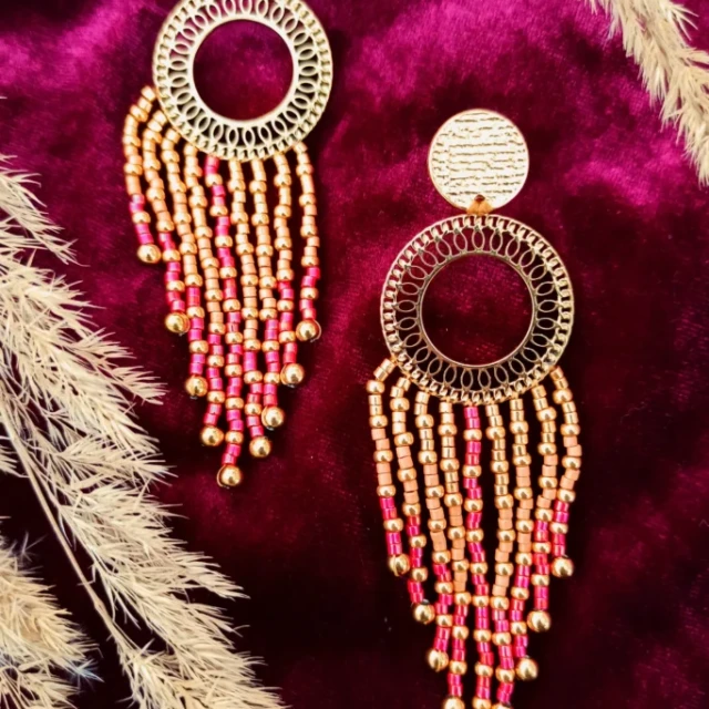 Valdyria - Grandes Boucles d’Oreilles Amaziga Rubra