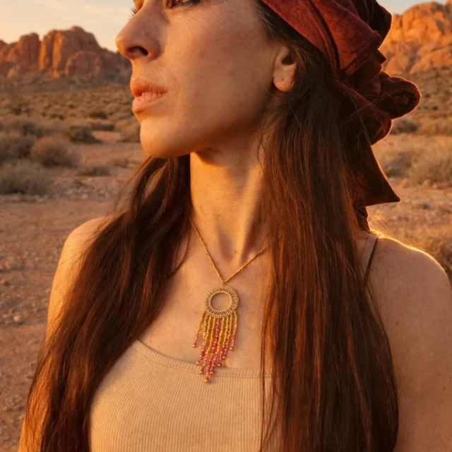 Valdyria - Collier à Pendentif Amaziga Rubra