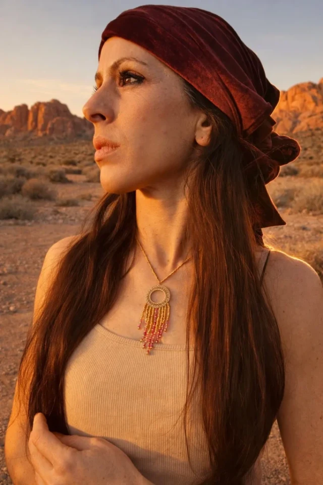 Valdyria - Collier à Pendentif Amaziga Rubra