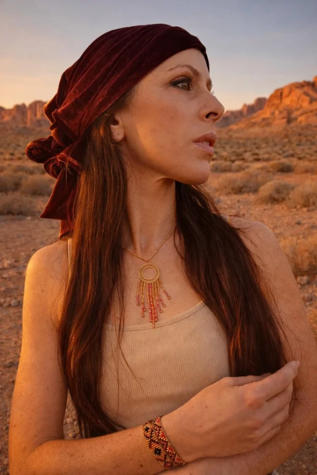 Valdyria - Collier à Pendentif Amaziga Rubra