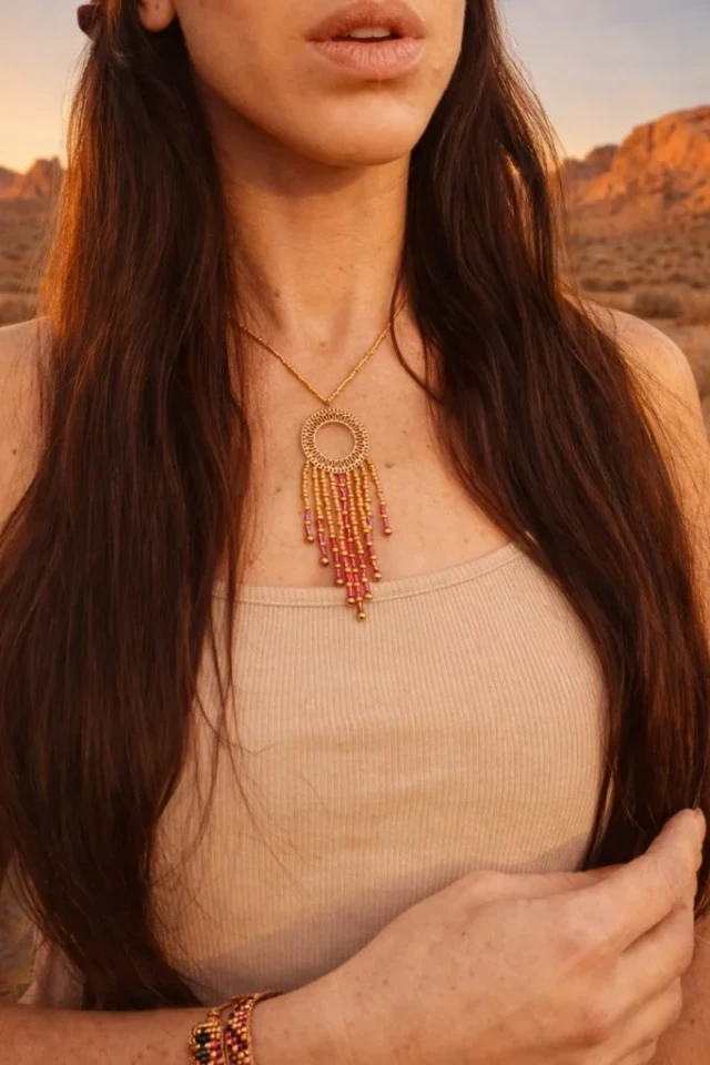 Valdyria - Collier à Pendentif Amaziga Rubra