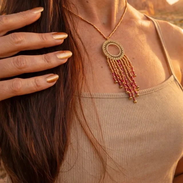 Valdyria - Collier à Pendentif Amaziga Rubra