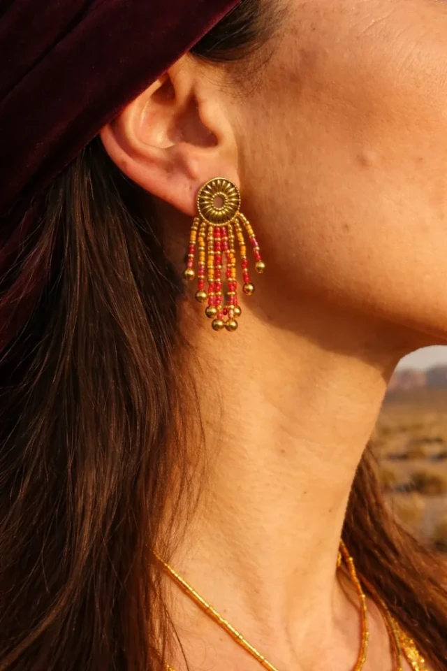 Valdyria - Petites Boucles d’Oreilles Amaziga Rubra