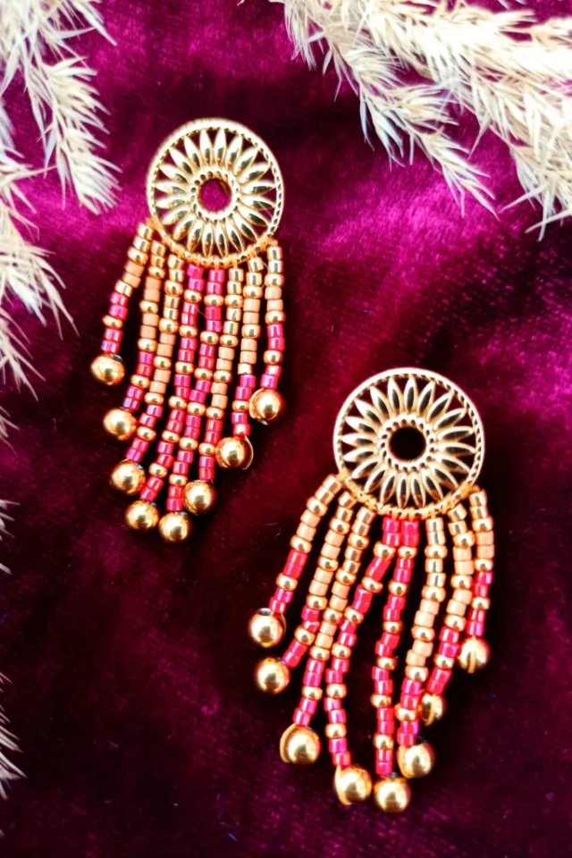 Valdyria - Petites Boucles d’Oreilles Amaziga Rubra