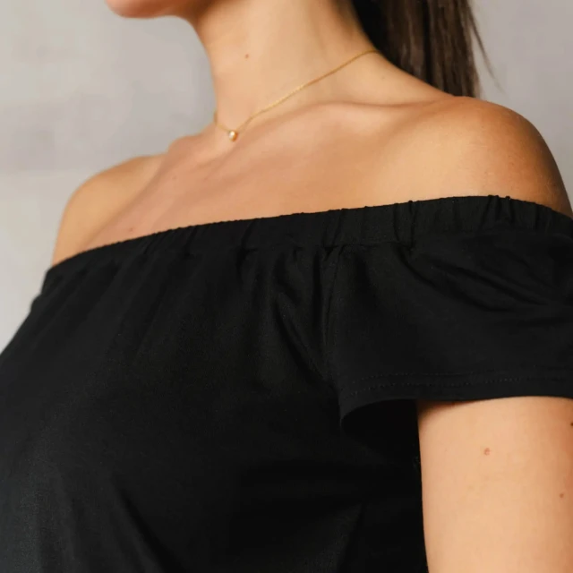 Thelma & Rose - Top col bardot Alma – Noir / T3