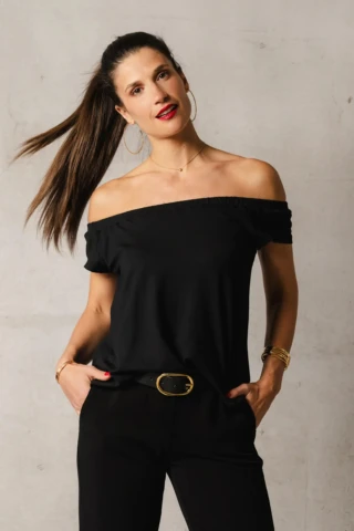 Top col bardot Alma par la marque THELMA & ROSE THELMA & ROSE - Top col bardot Alma